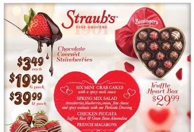Straub's Valentine's Day Sale Weekly Ad Flyer February 10 to February 16, 2021
