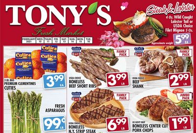 Tony's Fresh Market Valentine's Day Sale Weekly Ad Flyer February 10 to February 16, 2021