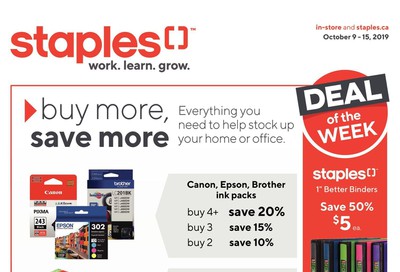 Staples Flyer October 9 to 15