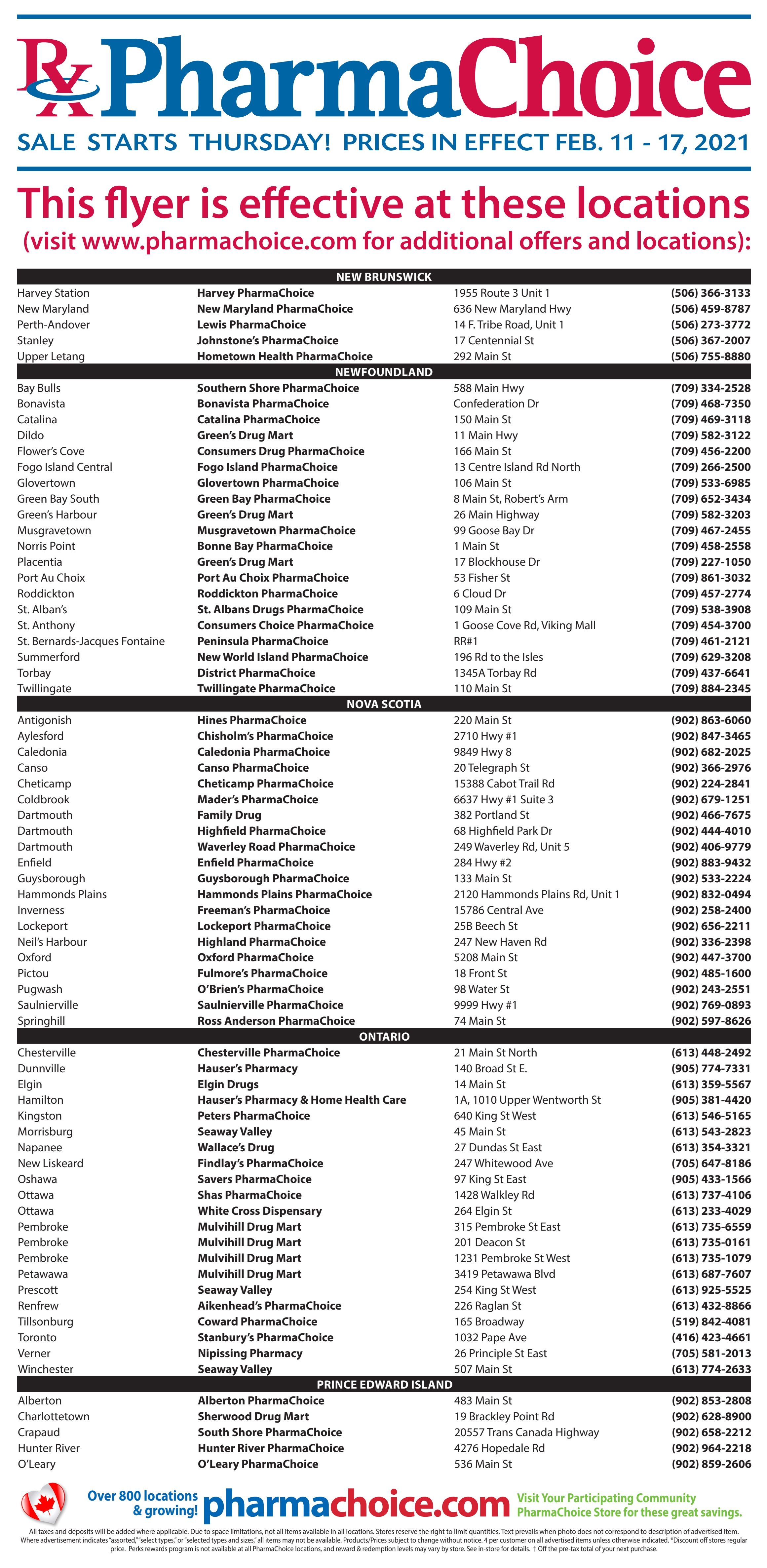 PharmaChoice (ON & Atlantic) Flyer February 11 to 17