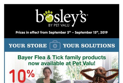 Bosley's by PetValu Flyer September 5 to 15
