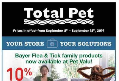 Total Pet Flyer September 5 to 15