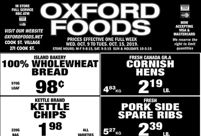 Oxford Foods Flyer October 9 to 15