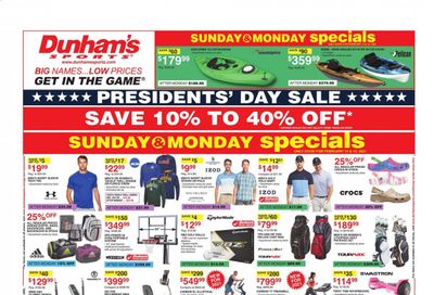 Dunham's Sports (AL, GA, KY, NC, OK, TN, VA, WV) Weekly Ad Flyer February 13 to February 18