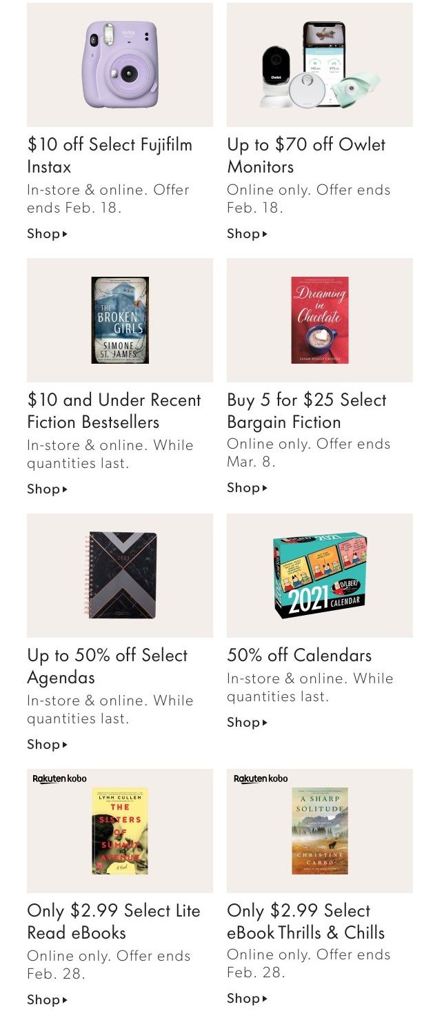 Chapters Indigo Online Deals of the Week February 15 to 21