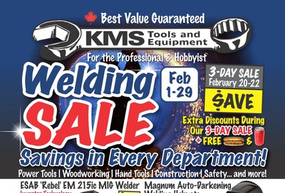 KMS Tools and Equipment Flyer February 1 to 29