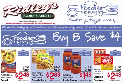 Ridley's Weekly Ad Flyer February 16 to February 22, 2021