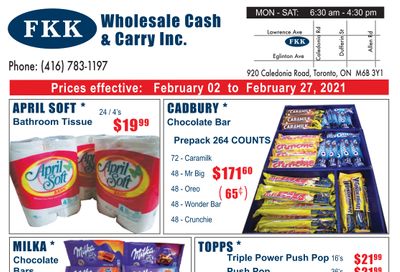 FKK Wholesale Cash & Carry Flyer February 2 to 27