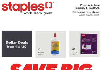 Staples Dollar Days Business Flyer February 5 to 18