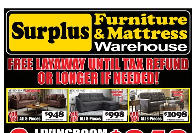 Surplus Furniture & Mattress Warehouse (Winnipeg) Flyer February 4 to 24