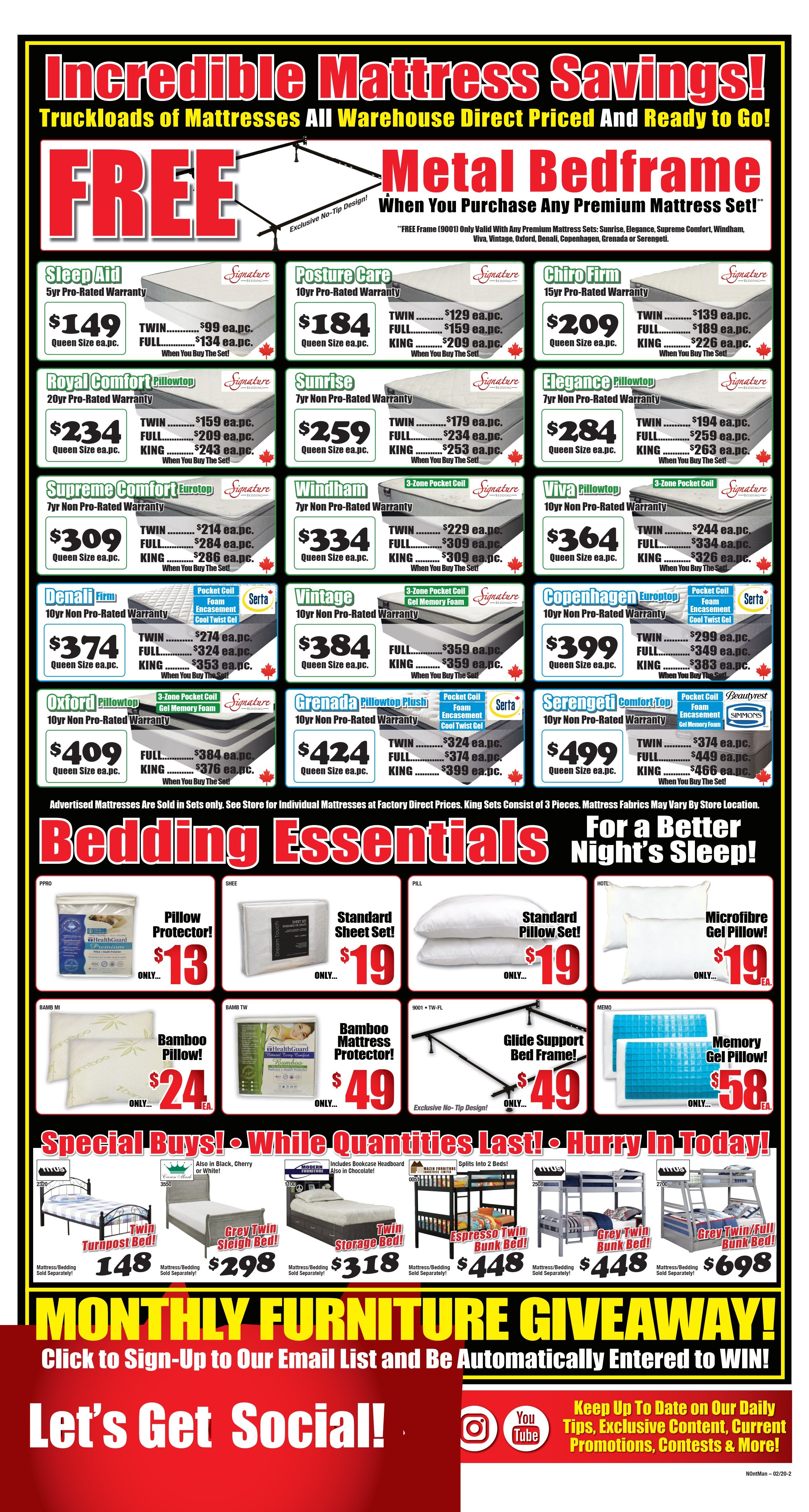 Surplus Furniture & Mattress Warehouse (Winnipeg) Flyer February 4 to 24