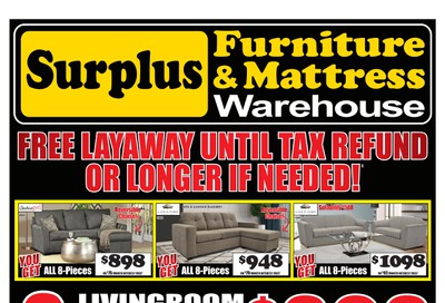 Surplus Furniture & Mattress Warehouse (Thunder Bay) Flyer February 4 to 24