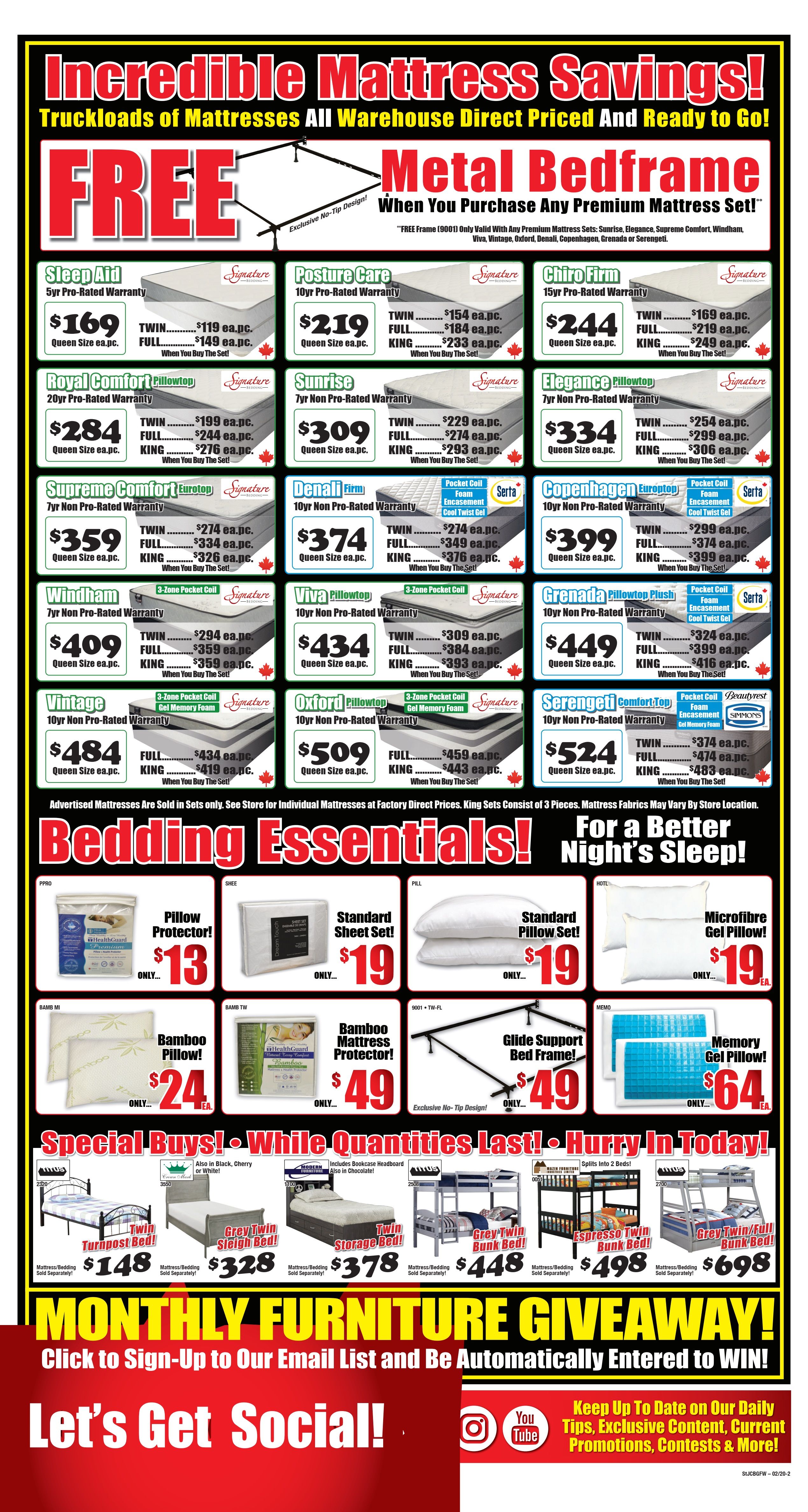 Surplus Furniture & Mattress Warehouse (St. John's) Flyer February 4 to 24