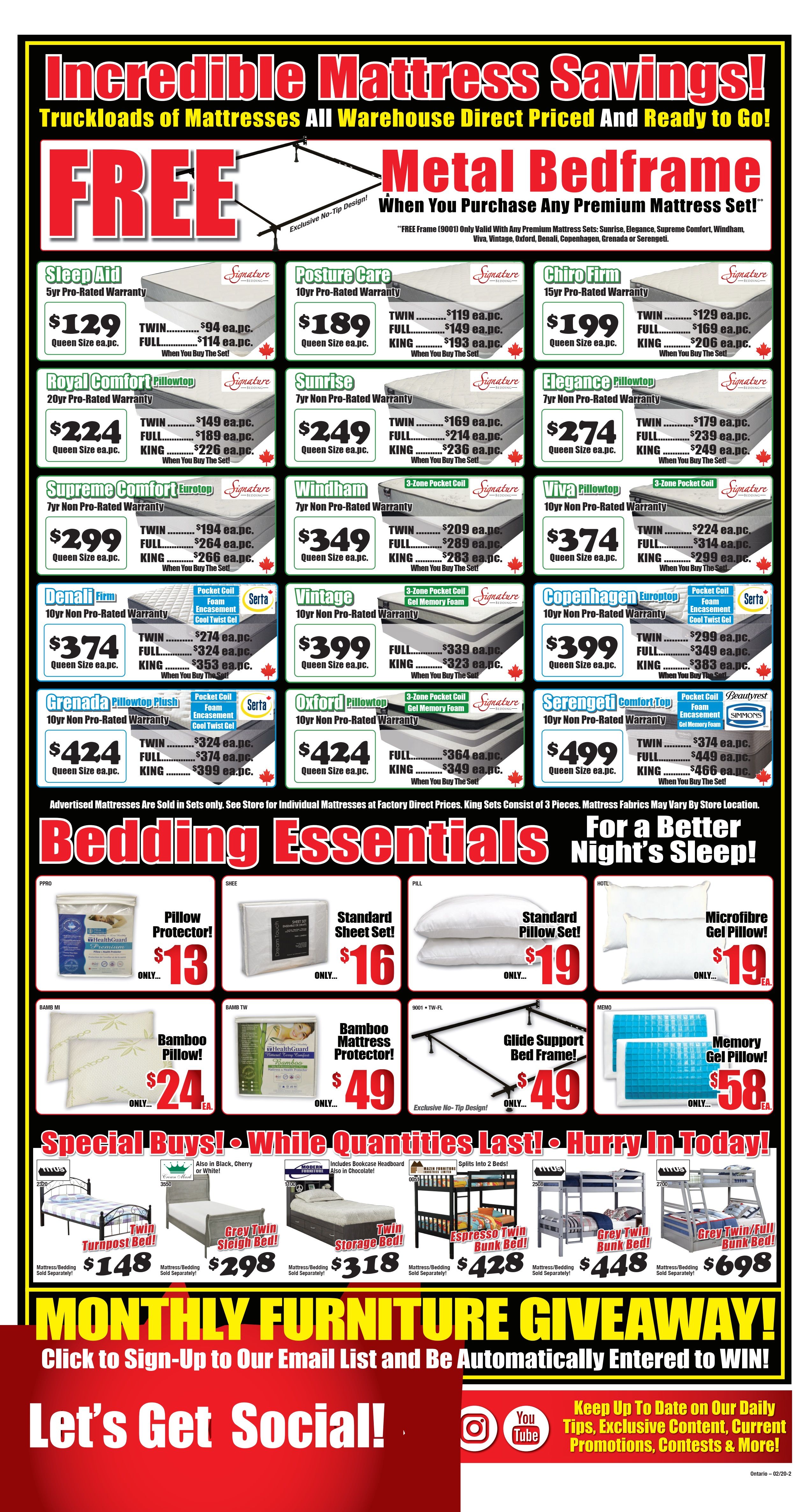 Surplus Furniture & Mattress Warehouse (St. Catharines) Flyer February 4 to 24