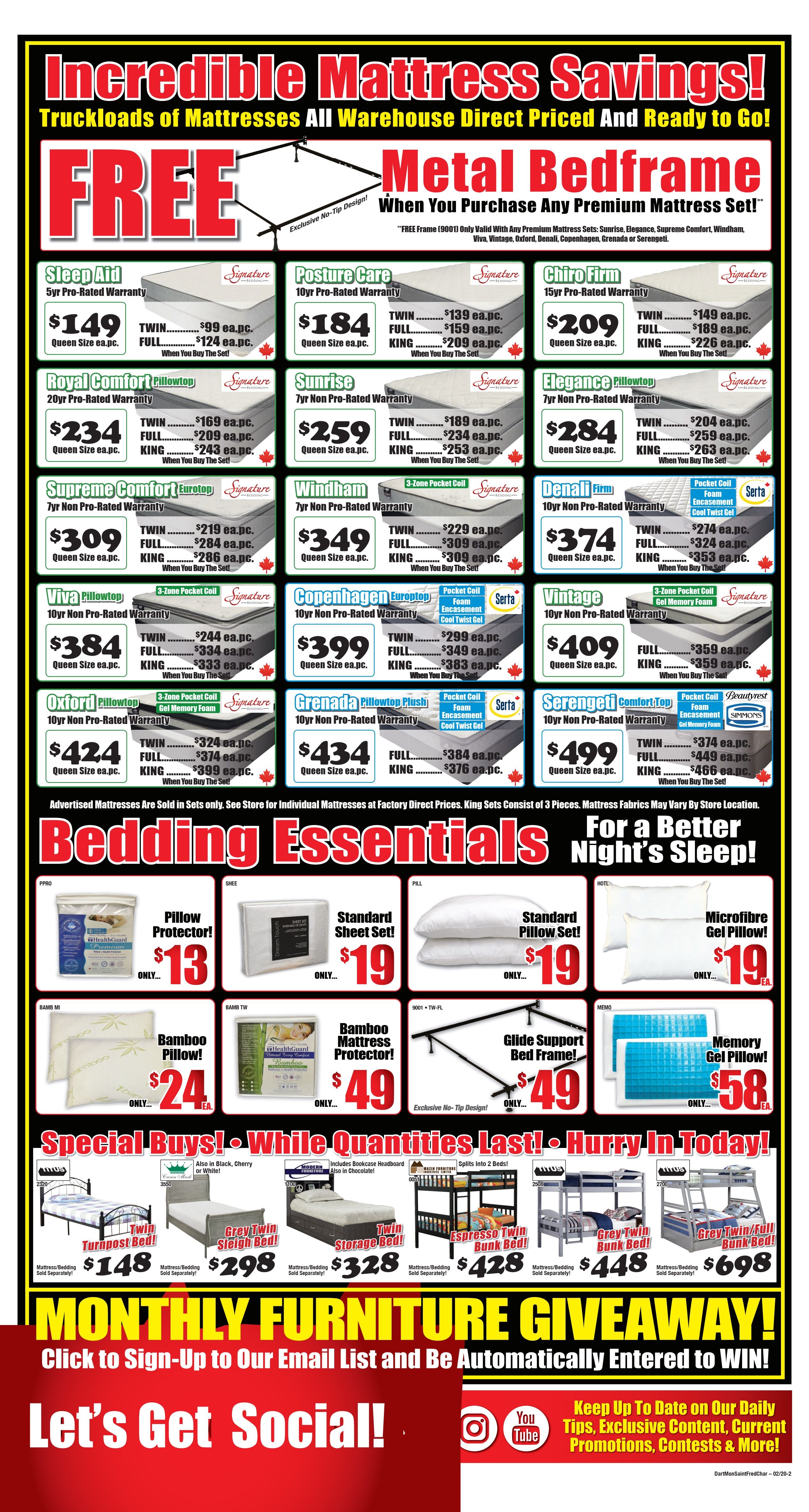 Surplus Furniture & Mattress Warehouse (Fredericton) Flyer February 4 to 24