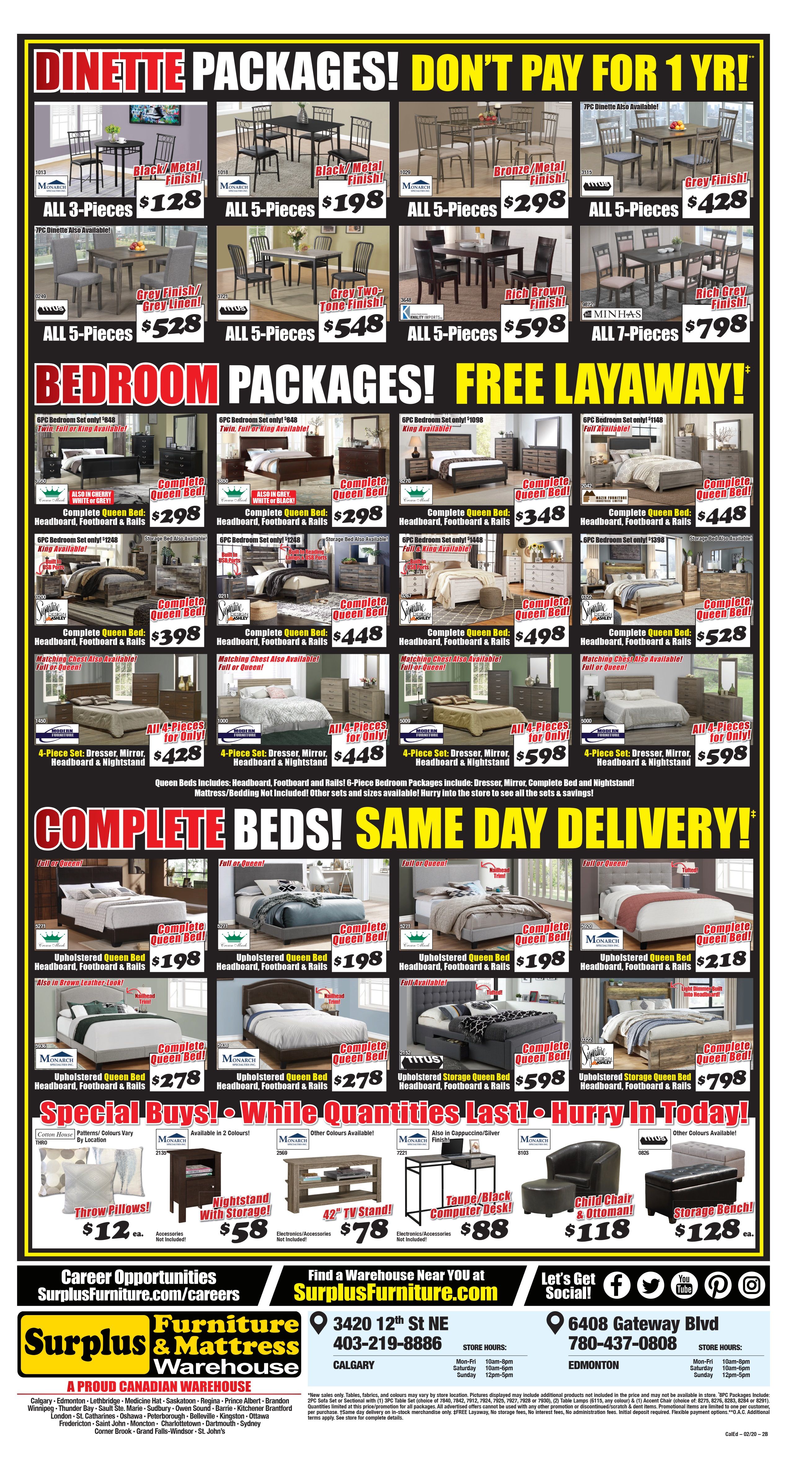 Surplus Furniture & Mattress Warehouse (Edmonton) Flyer February 4 to 24