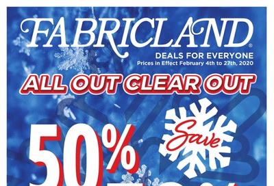 Fabricland (West) Flyer February 4 to 27