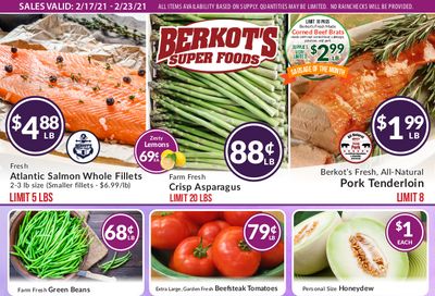 Berkot's Super Foods Weekly Ad Flyer February 17 to February 23, 2021