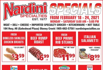 Nardini Specialties Flyer February 18 to 24