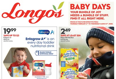 Longo's Baby Days Flyer February 6 to March 4