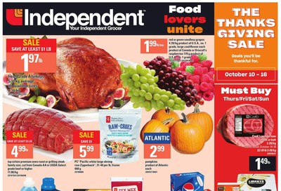 Independent Grocer (Atlantic) Flyer October 10 to 16