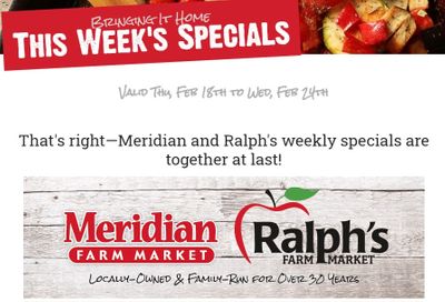 Meridian Farm Market Flyer February 18 to 24