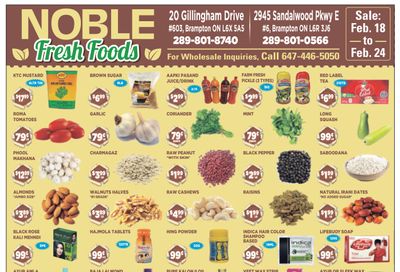 Noble Fresh Foods Flyer February 18 to 24