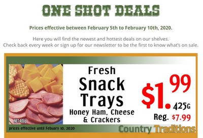 Country Traditions One-Shot Deals Flyer February 5 to 10