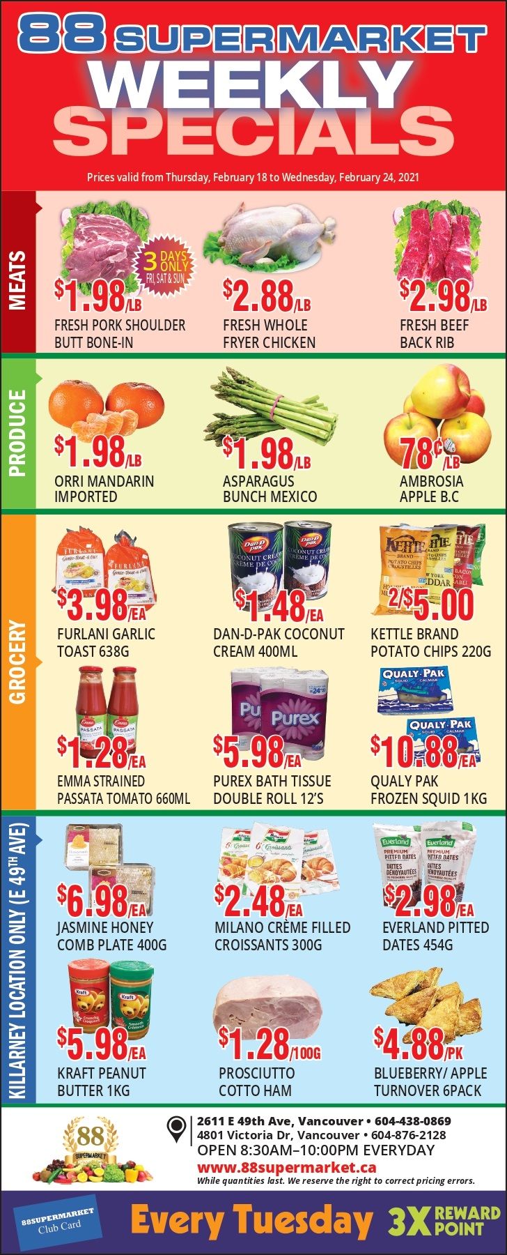 88 Supermarket Flyer February 18 to 24