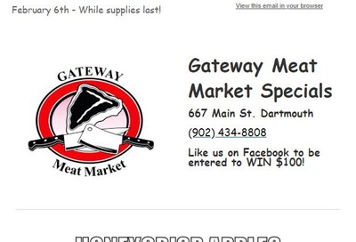 Gateway Meat Market Flyer February 6 to 12