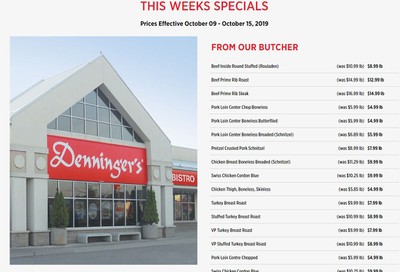 Denninger's Weekly Specials October 9 to 15
