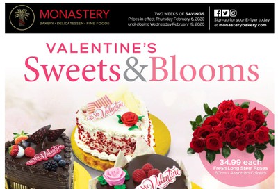 Monastery Bakery Flyer February 6 to 19