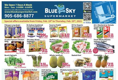 Blue Sky Supermarket (Pickering) Flyer February 19 to 25