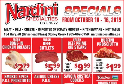 Nardini Specialties Flyer October 10 to 16