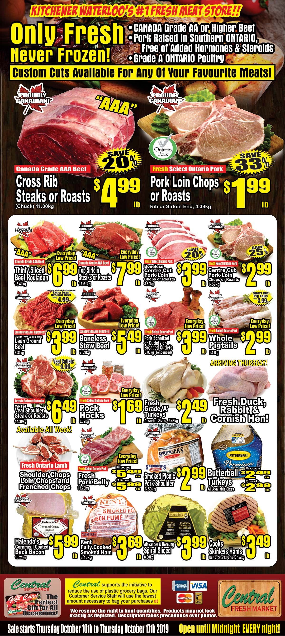 Central Fresh Market Flyer October 10 to 17