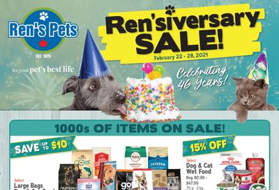 Ren's Pets Depot Ren'siversary Sale Flyer February 15 to 28