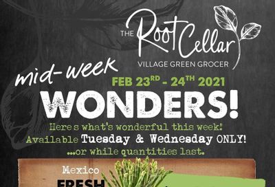 The Root Cellar Flyer February 23 and 24