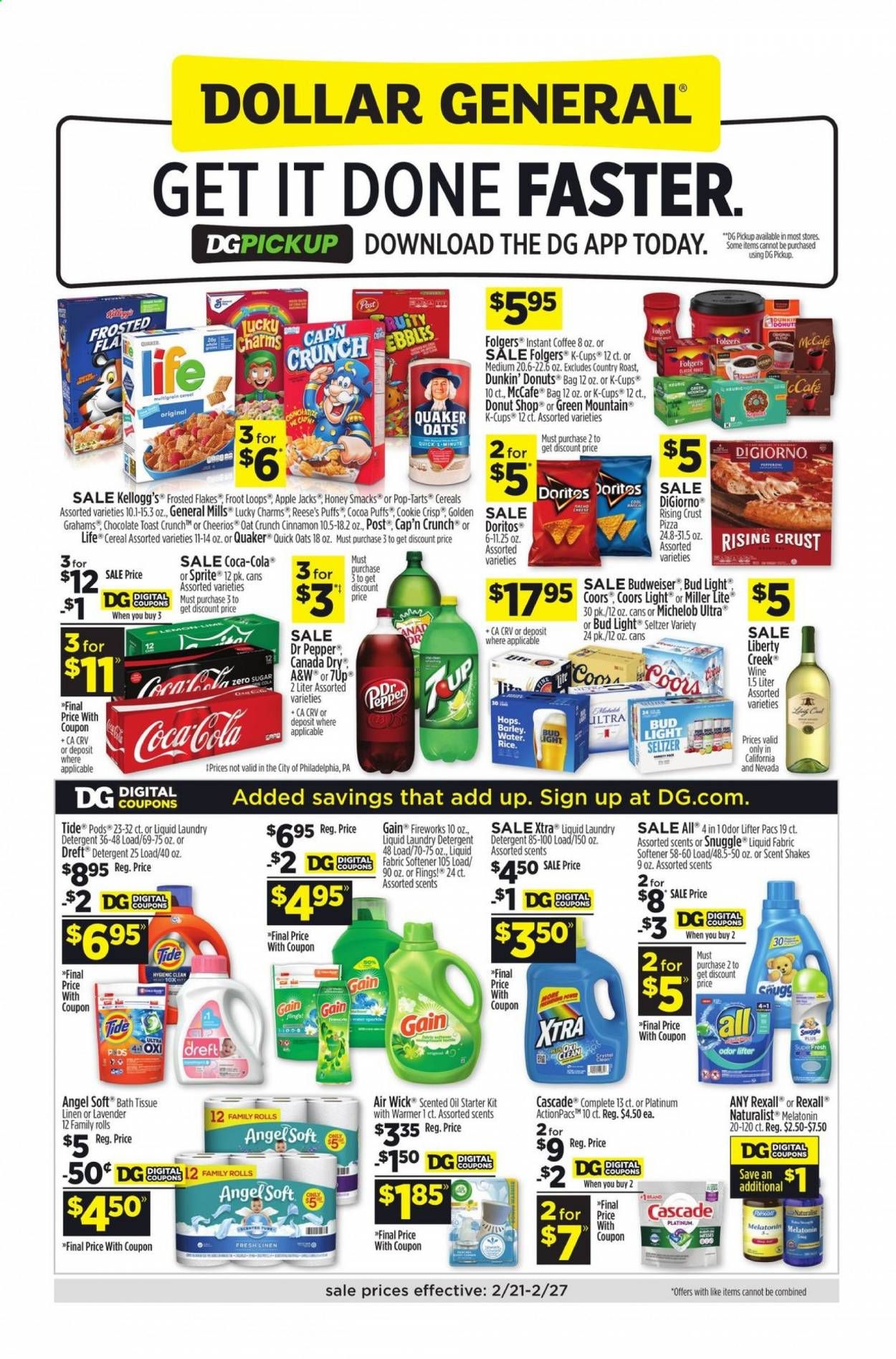 Dollar General (CA) Weekly Ad Flyer February 21 to February 27