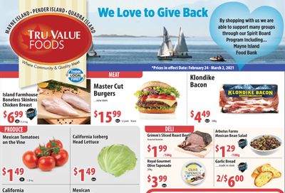 Tru Value Foods Flyer February 24 to March 2