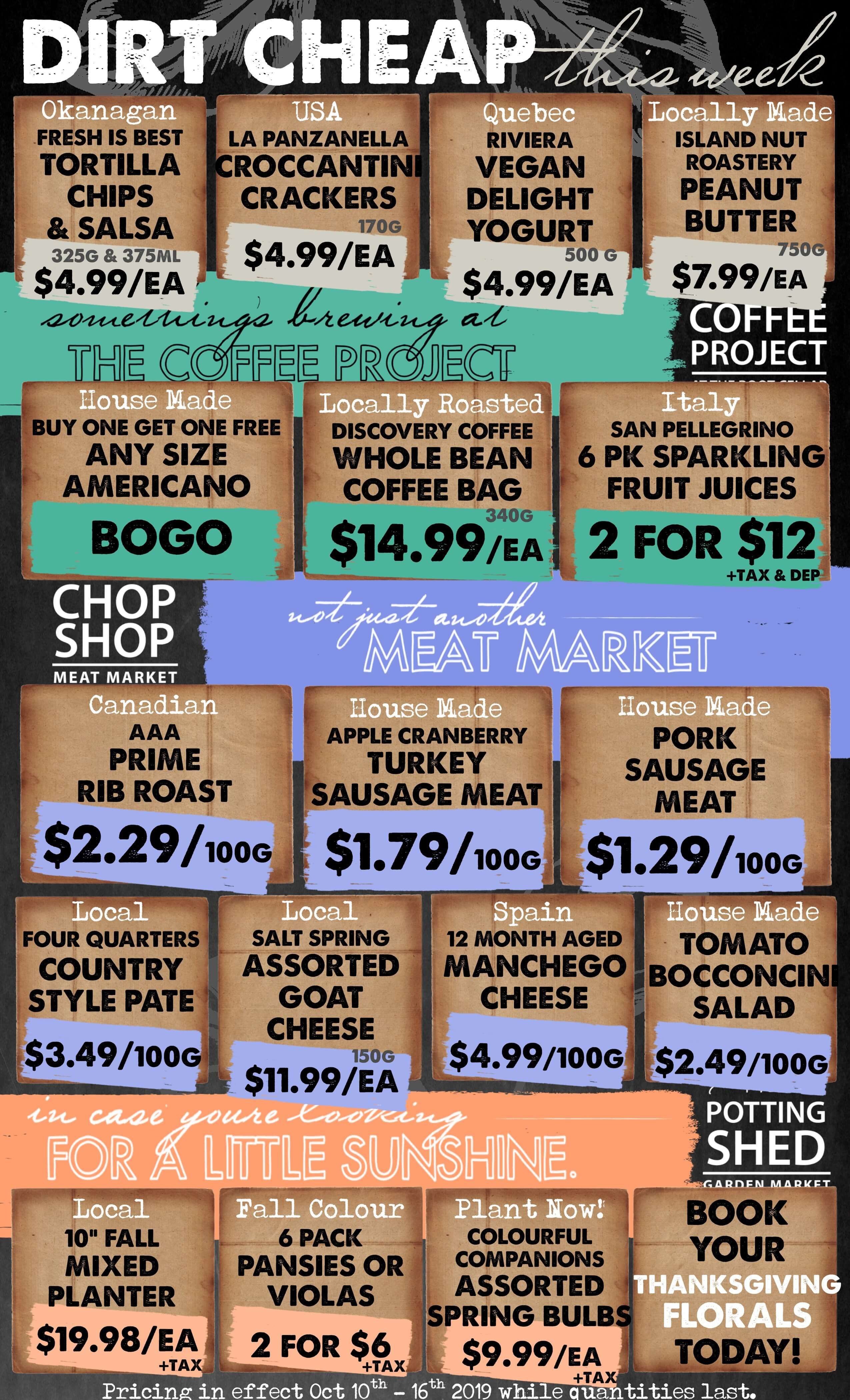 The Root Cellar Flyer October 10 to 16
