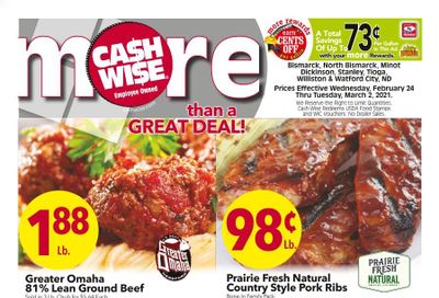 Cash Wise (MN, ND) Weekly Ad Flyer February 24 to March 2