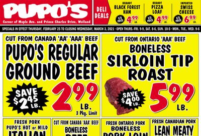 Pupo's Food Market Flyer February 25 to March 3