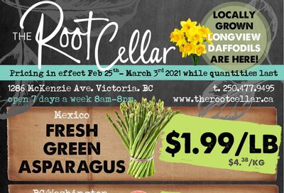 The Root Cellar Flyer February 25 to March 3