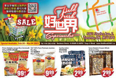 Field Fresh Supermarket Flyer February 26 to March 4