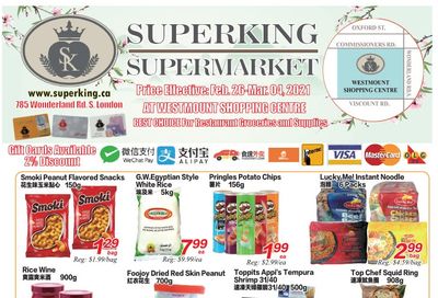 Superking Supermarket (London) Flyer February 26 to March 4