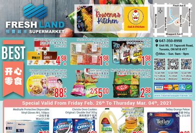 FreshLand Supermarket Flyer February 26 to March 4