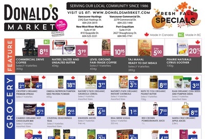 Donald's Market Flyer October 10 to 23