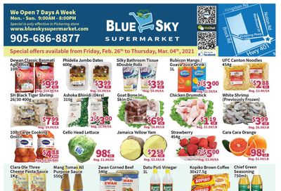 Blue Sky Supermarket (Pickering) Flyer February 26 to March 4