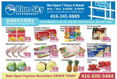 Blue Sky Supermarket (North York) Flyer February 26 to March 4