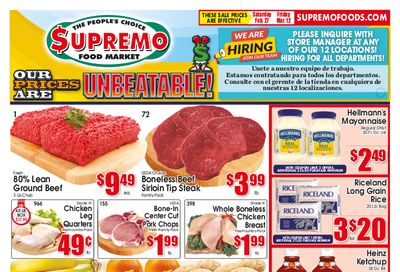 Supremo Food Market Weekly Ad Flyer February 27 to March 12, 2021